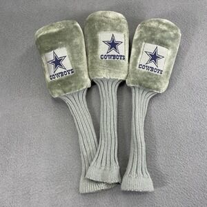 Vintage Dallas Cowboys NFL 1, 3, X Driver Golf Club Gray Head Sock Cover